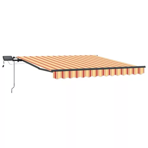 Behúzható napellenző sárga és narancssárga 350 x 250 cm szövet