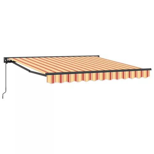 Behúzható napellenző Sárga és narancs 350x250 cm szövet