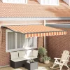 Behúzható napellenző Sárga és narancs 350x250 cm szövet