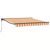 Behúzható napellenző Sárga és narancs 350x250 cm szövet