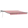 Behúzható napellenző Piros és fehér 350 x 250 cm szövet