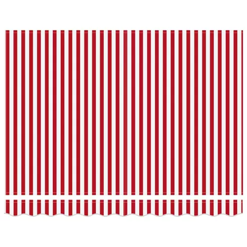 Behúzható napellenző Piros és fehér 350 x 250 cm szövet