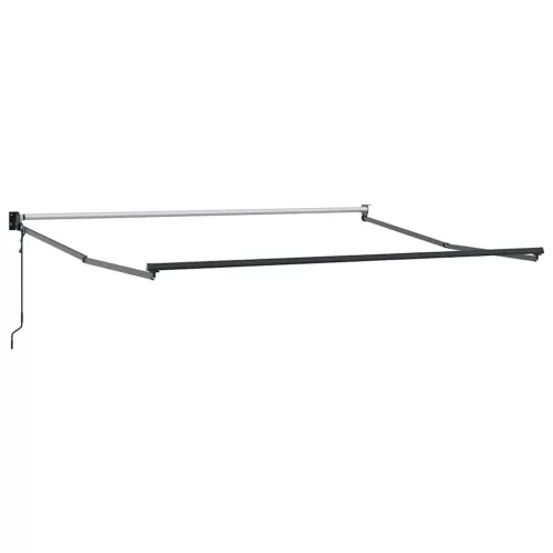 Behúzható napellenző Piros és fehér 350 x 250 cm szövet