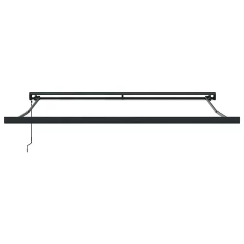 Behúzható napellenző Piros és fehér 350 x 250 cm Szövet, Fém