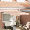Behúzható napellenző Narancssárga szürke kék fehér 350 x 250 cm