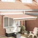 Behúzható napellenző Sokszínű 350 x 250 cm Szövet és Fém