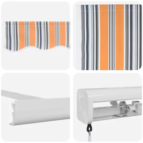 Behúzható napellenző Sokszínű 350 x 250 cm Szövet és Fém