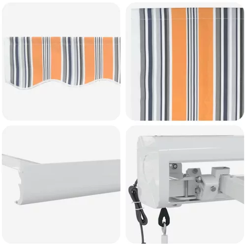 Behúzható napellenző Sokszínű 350 x 250 cm Szövet, Fém