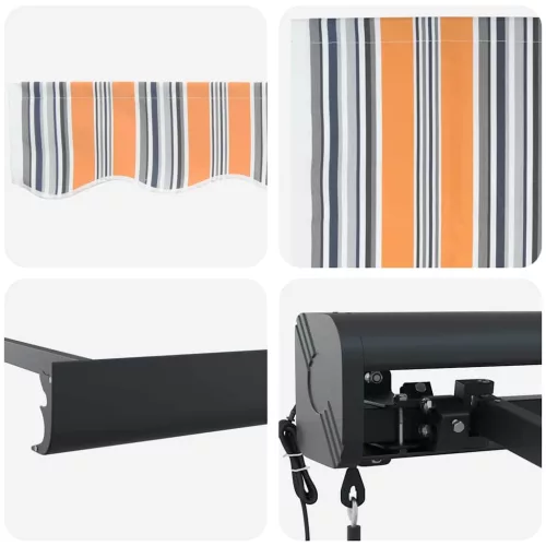 Behúzható napellenző Sokszínű 350 x 250 cm Szövet, Fém