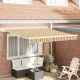 Behúzható napellenző Sárga és szürke és fehér 350 x 250 cm