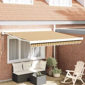   Behúzható napellenző Sokszínű 350 x 250 cm Szövet, Fém