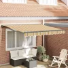 Behúzható napellenző Tarka csíkos 350x250 cm szövet