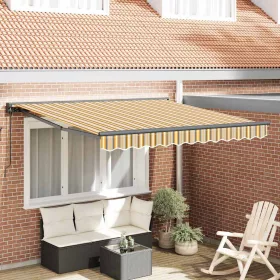 Behúzható napellenző Tarka csíkos 350x250 cm szövet