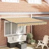 Behúzható napellenző Tarka csíkos 350x250 cm szövet