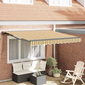 Behúzható napellenző Tarka csíkos 350x250 cm szövet