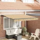 Behúzható napellenző Tarka csíkos 350x250 cm szövet