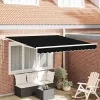 Behúzható napellenző Fekete 350 x 250 cm szövet