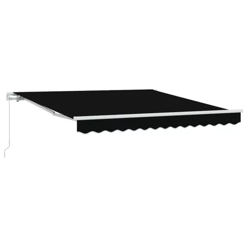 Behúzható napellenző Fekete 350 x 250 cm szövet