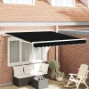 Behúzható napellenző 350 x 250 cm Fekete