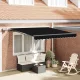 Behúzható napellenző Fekete 350 x 250 cm szövet