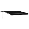 Behúzható napellenző Fekete 350 x 250 cm szövet