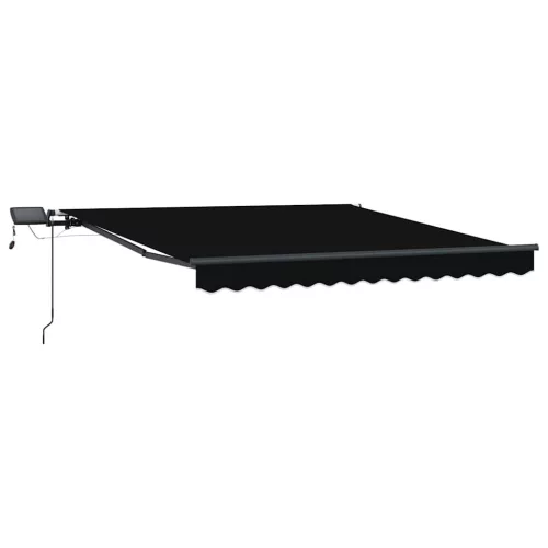 Behúzható napellenző Fekete 350 x 250 cm szövet