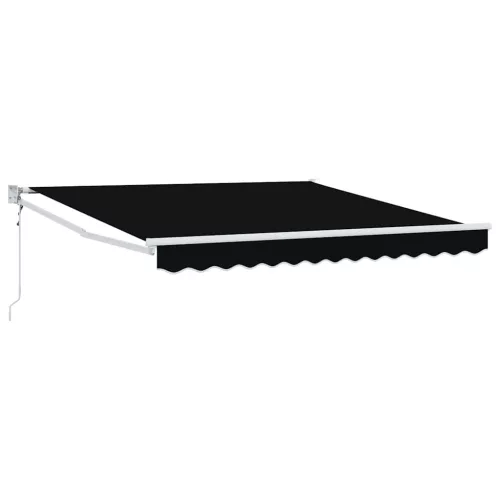 Behúzható napellenző Fekete 350 x 250 cm szövet