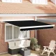 Behúzható napellenző Fekete 350 x 250 cm Szövet és Fém