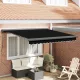 Behúzható napellenző Fekete 350 x 250 cm Szövet és Fém