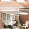 Behúzható napellenző Bézs 350 x 250 cm Szövet és Fém