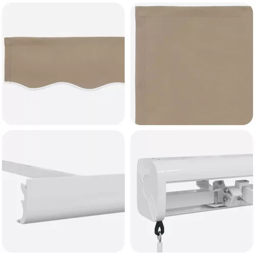 Behúzható napellenző Bézs 350 x 250 cm Szövet és Fém
