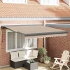 Behúzható napellenző Bézs 350 x 250 cm Szövet, Fém