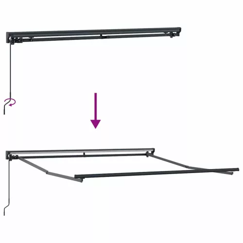 Behúzható napellenző Bézs 350x250 cm szövet