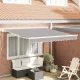 Behúzható napellenző Világosszürke 350 x 250 cm szövet
