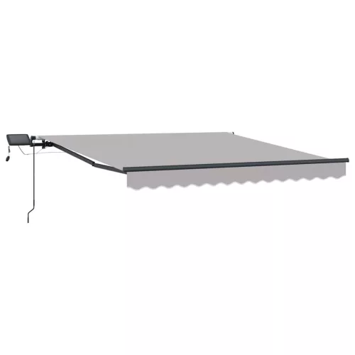 Behúzható napellenző Világosszürke 350 x 250 cm szövet