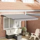Behúzható napellenző Világosszürke 350x250 cm szövet