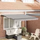 Behúzható napellenző Világosszürke 350x250 cm szövet