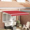 Behúzható napellenző Piros 350 x 250 cm szövet