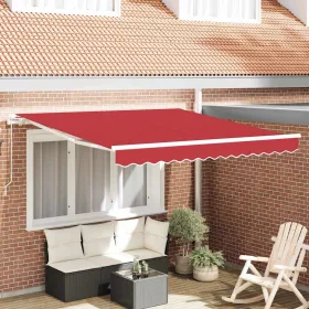 Behúzható napellenző Piros 350 x 250 cm szövet