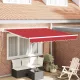 Behúzható napellenző Piros 350 x 250 cm szövet