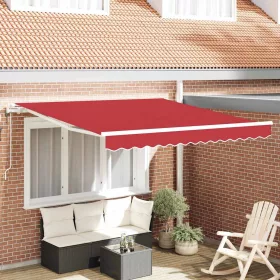 Behúzható napellenző 350 x 250 cm Piros