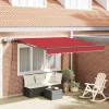 Behúzható napellenző Piros 350 x 250 cm szövet