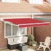 Behúzható napellenző Piros 350 x 250 cm szövet