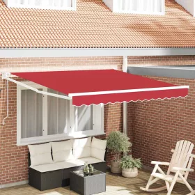 Behúzható napellenző Piros 350 x 250 cm szövet