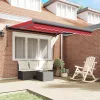 Behúzható napellenző Piros 350 x 250 cm Szövet és Fém