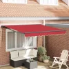 Behúzható napellenző Piros 350x250 cm szövet