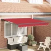 Behúzható napellenző Piros 350x250 cm szövet