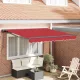 Behúzható napellenző Piros 350x250 cm szövet
