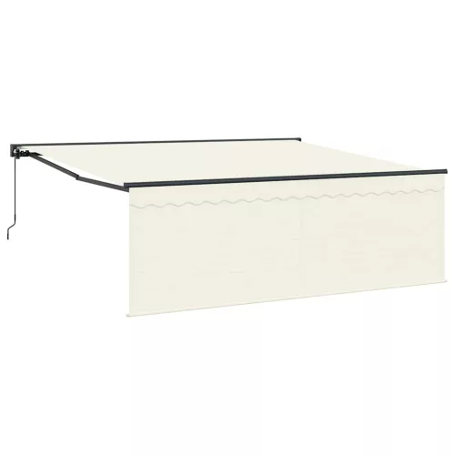 Behúzható napellenző Krém 400 × 300 cm Poliészter