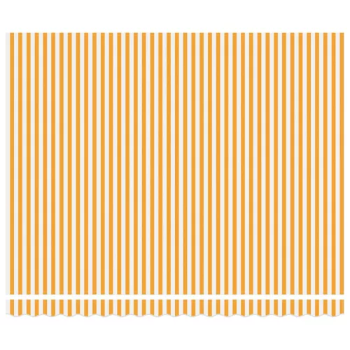 Behúzható napellenző Sárga és fehér 400x300 cm szövet